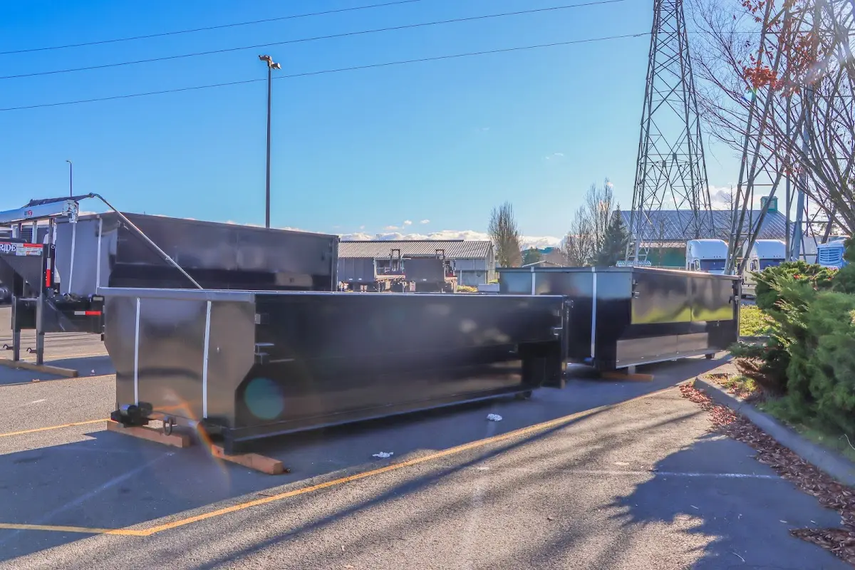 Roll-off dumpster ready for waste disposal at job site for Residential Dumpster Rental in Damascus